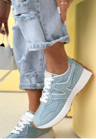 din denim sneakersy Running Towards You albastru deschis