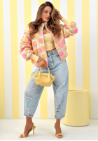 Kwiecista Geacă ze stójką Garden Of Flowers różowo-galben