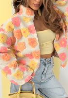 Kwiecista Geacă ze stójką Garden Of Flowers różowo-galben