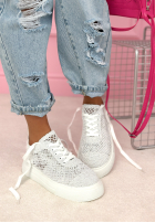 Koronkowe Adidași Heidi białe
