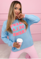 Pulover z napisami Creme De La Creme galbene