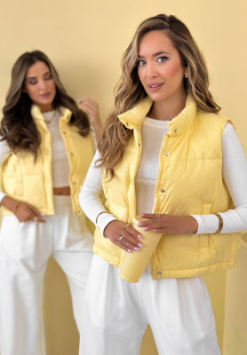 Vestă scurtă matlasată cu puf Veronica