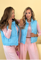 Puchowa Scurtă Vestă Veronica galben