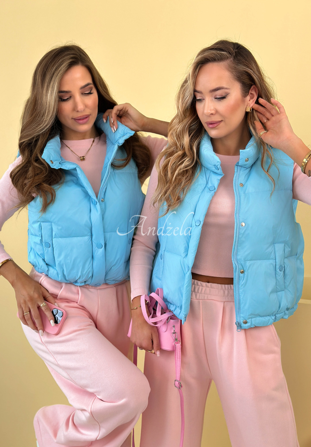 Vestă scurtă matlasată cu puf Veronica