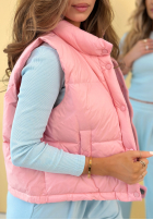 Puchowa Scurtă Vestă Veronica galben