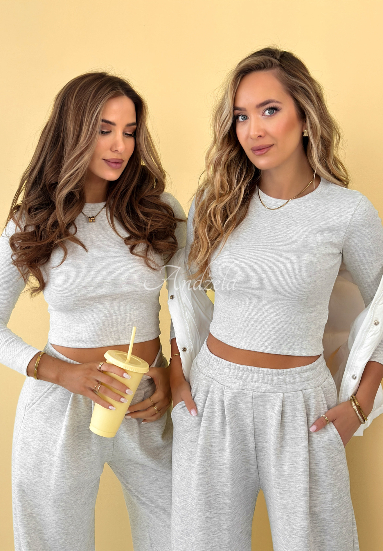 Set de trening din bumbac Doing Nothing format din bluză și pantaloni