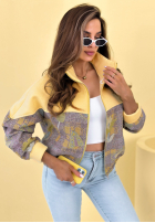 Hanorac ze stójką cu modele Alice galben