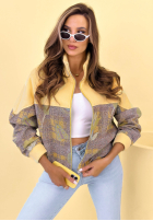 Hanorac ze stójką cu modele Alice galben