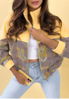 Hanorac ze stójką cu modele Alice galben