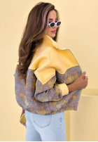 Hanorac ze stójką cu modele Alice galben