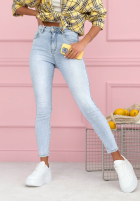 Pantaloni din denim skinny Evelyn albastru deschis