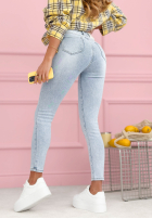 Pantaloni din denim skinny Evelyn albastru deschis