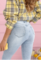 Pantaloni din denim skinny Evelyn albastru deschis