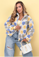 Kwiecista Geacă ze stójką Garden Of Flowers różowo-galben