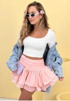 Spódnico-spodenki z falbanką All Over Again albă