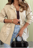 Lekka Geacă partka z kapturem Look Beyond bej