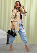 Lekka Geacă partka z kapturem Look Beyond bej