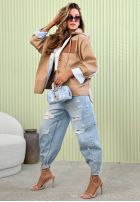 Scurtă Geacă z kołnierzem Brookfield Place bej