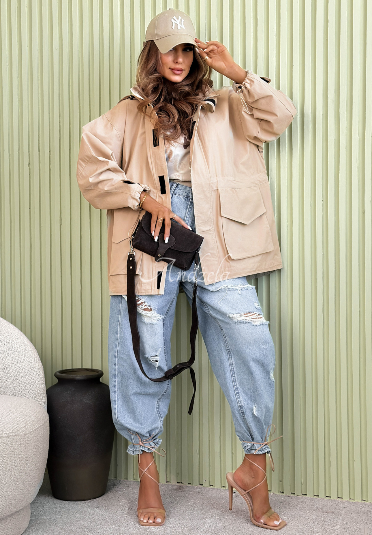 Geacă parka ușoară din bumbac cu glugă Living In Spring