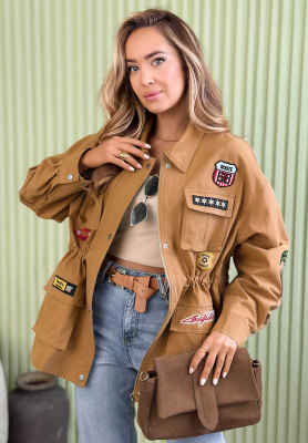 Geacă parka din bumbac cu aplicații Palloma