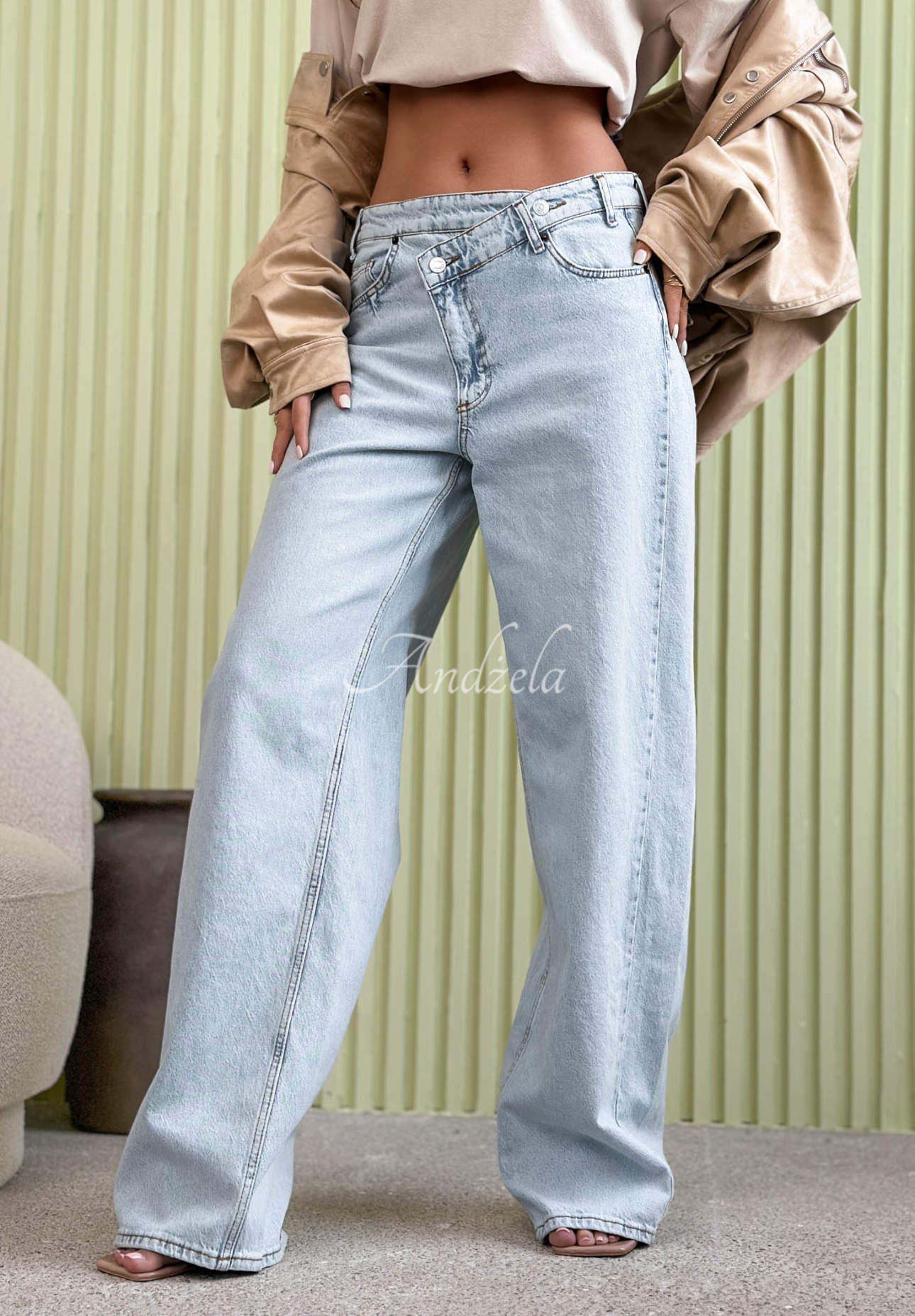 Blugi wide leg Amparo