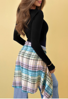 Bluză longsleeve Basically Fine negru