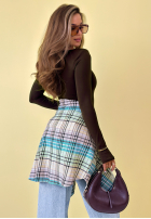 Bluză longsleeve Basically Fine ciocolatie