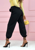 Eleganckie Pantaloni dresowe masełko z różą Blossom Symphony ecru