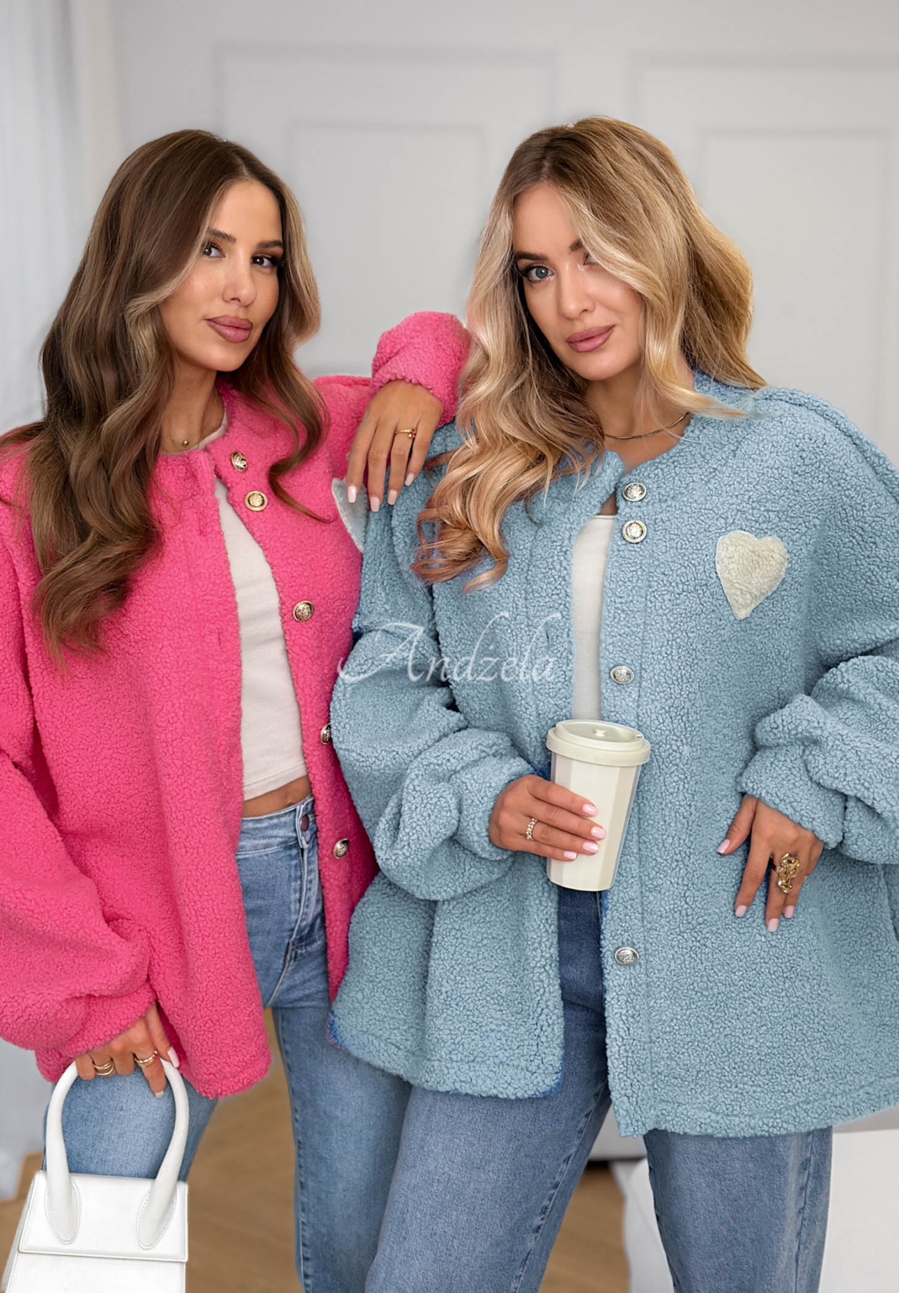 Geacă scurtă sherpa April Feels