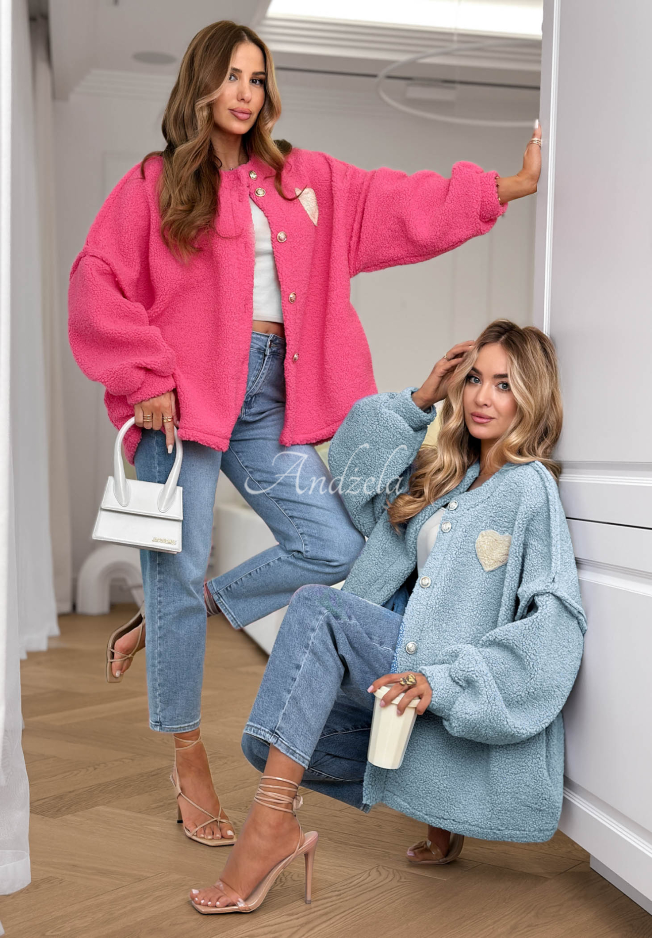 Geacă scurtă sherpa April Feels