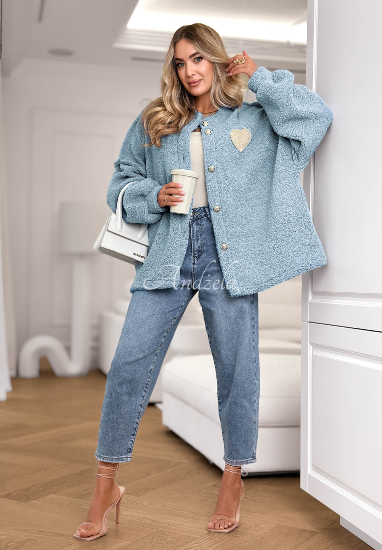 Geacă scurtă sherpa April Feels