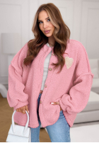 Scurtă Geacă sherpa kożuszek April Feels roz