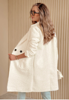 Palton  z imitacji kożucha Lakeside Dream Alb