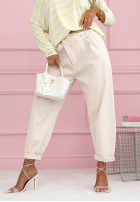 Marchewkowe Pantaloni Spring Will Come bej