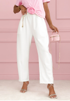 Pantaloni z paskiem Why Not Now camel