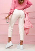 Pantaloni mom fit z paskiem Little Moments białe