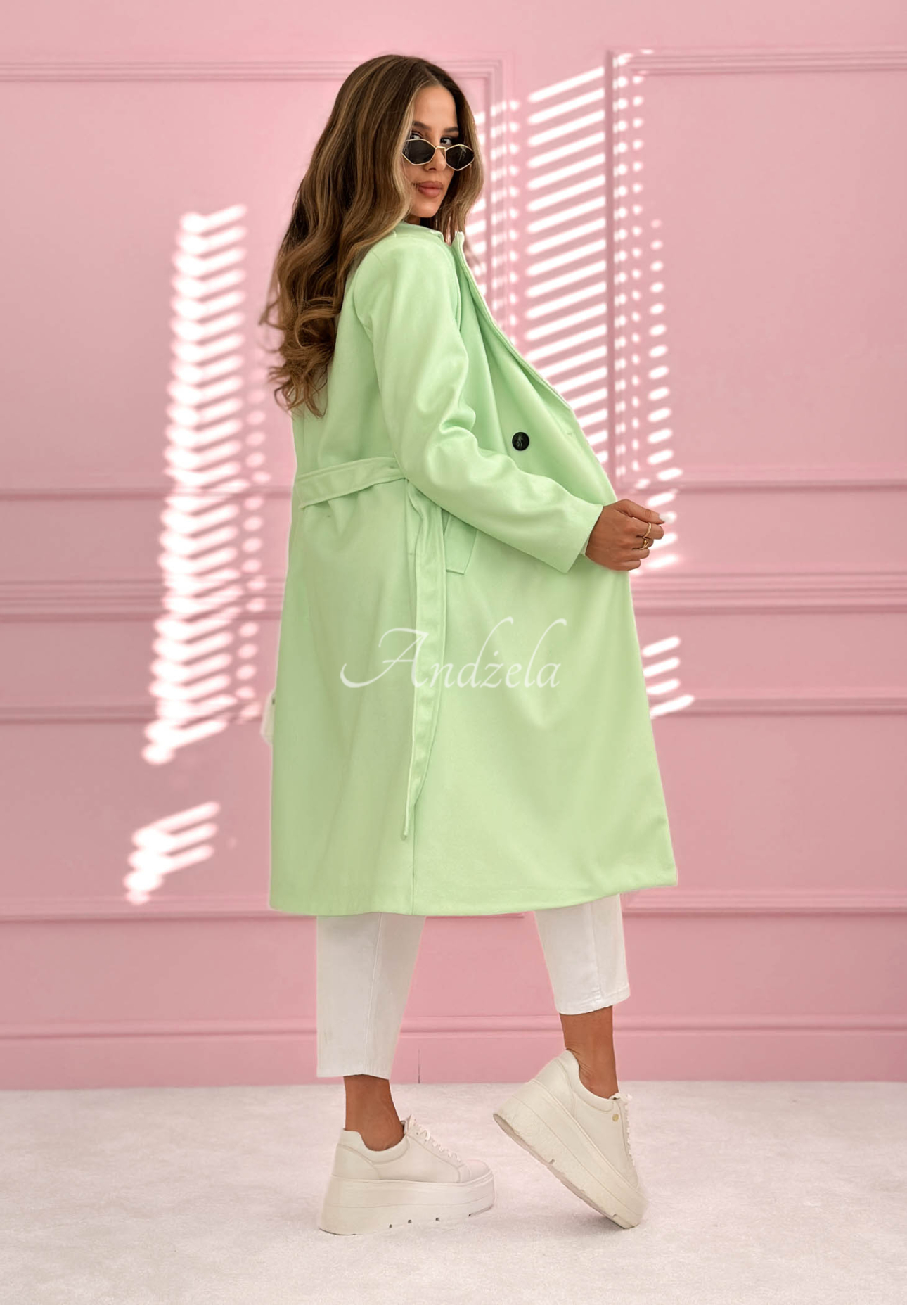 Pardesiu lung, cu două rânduri de nasturi și cu guler We Both Know