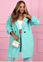 Długi Palton  kożuszek z kołnierzem Create The Impossible roz pudră