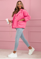 Krótki Palton  z kieszeniami Yumi galbene