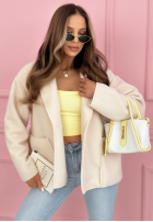 Krótki Palton  z kieszeniami Yumi galbene