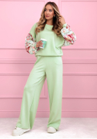 Compleu de trening Hanorac i Pantaloni masełko z kwiecistymi rękawami Just One Look roz 1