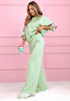 Compleu de trening Hanorac i Pantaloni masełko z kwiecistymi rękawami Just One Look roz 1