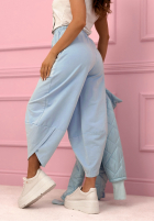 din material textil Pantaloni z kieszeniami i ściągaczami Only Sunny Days galbenă