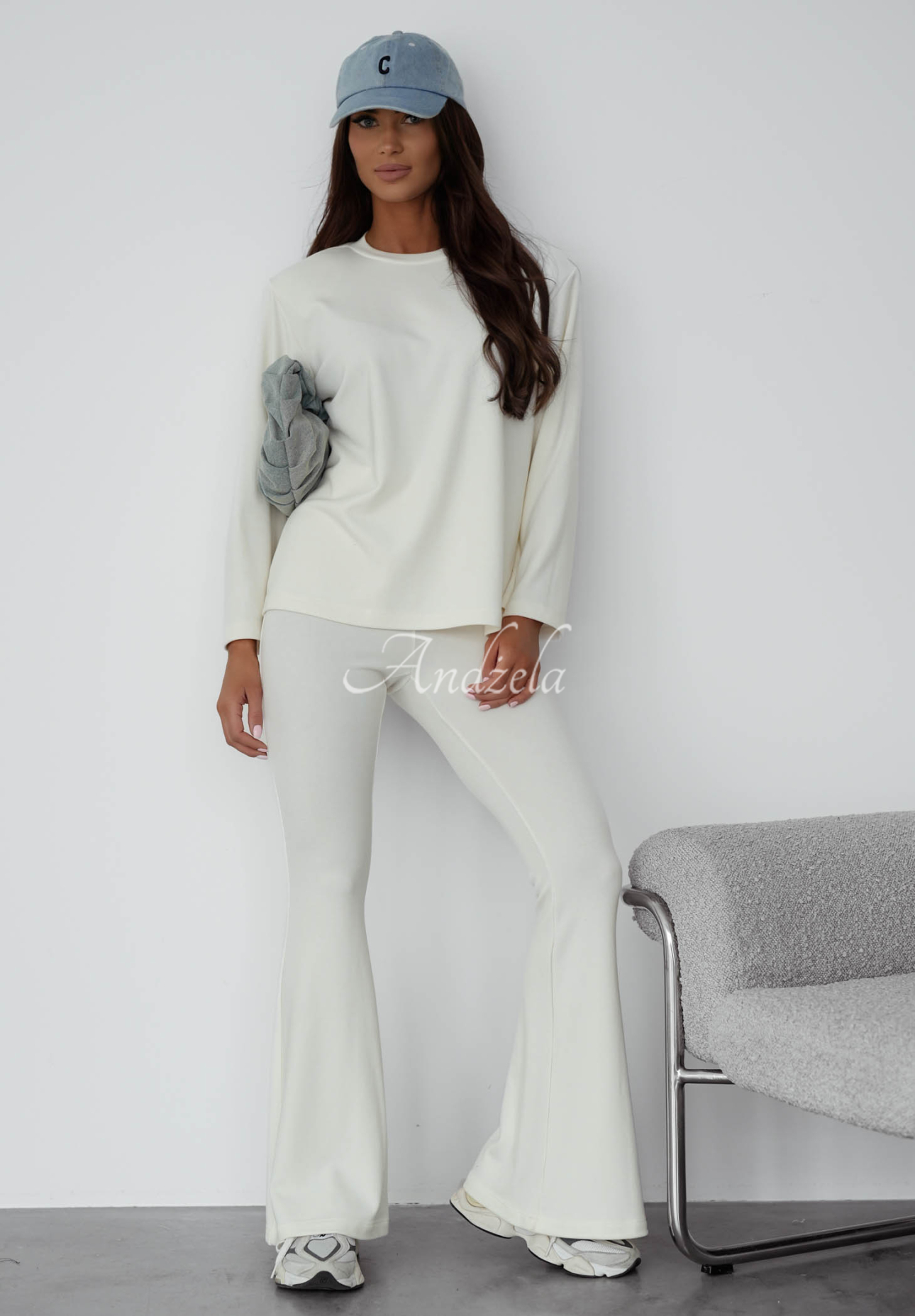 Bluză longsleeve din bumbac Nicole