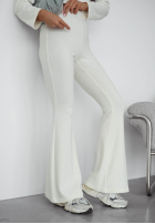 Bawełniany Compleu de trening Hanorac i Pantaloni dzwony Nicole ecru