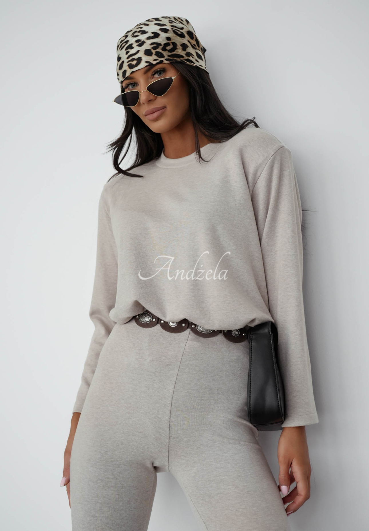 Bluză longsleeve din bumbac Nicole