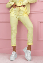 Wiskozowe Pantaloni The Spring Begins galbenă