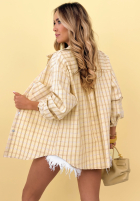 Bawełniana Cămașă w kratę Golden Sunshine galben