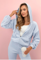 Welurowy Compleu de trening Hanorac i Pantaloni Ready To Go bej