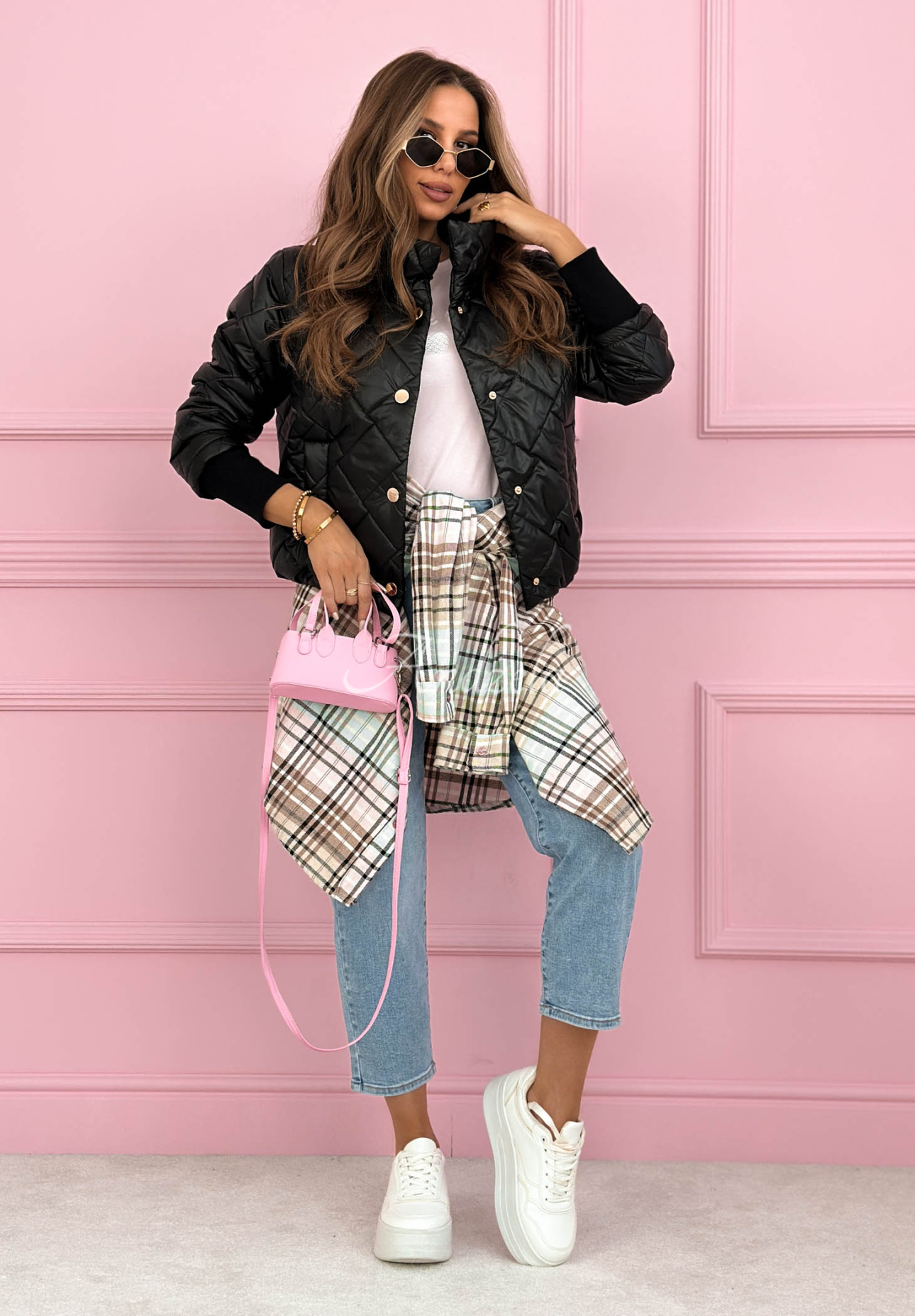 Geacă matlasată cu guler ridicat Hilda